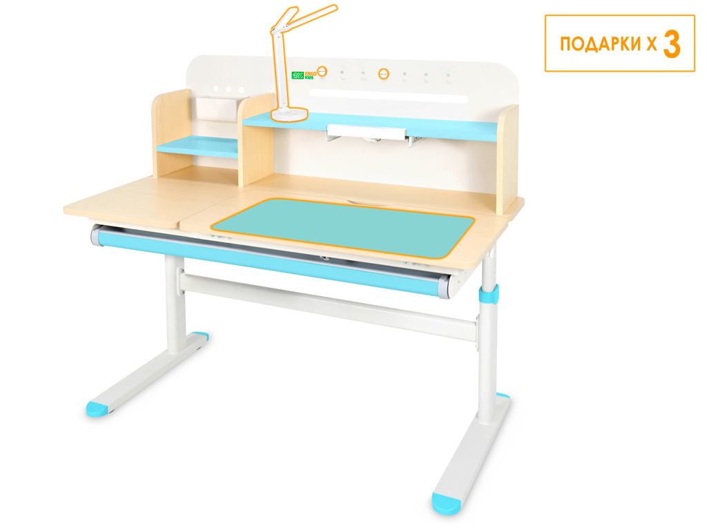 ErgoKids Детский стол Ergokids Bravo Max Maple/Blue (арт. TH-360 Max MG/BL) фото