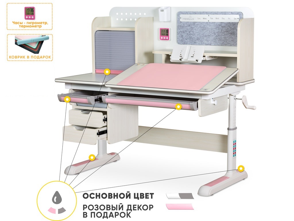 ErgoKids Детский стол ErgoKids Winnipeg Max MG + PN Multicolor (арт. BD-630 Max MG + PN Multicolor) фото