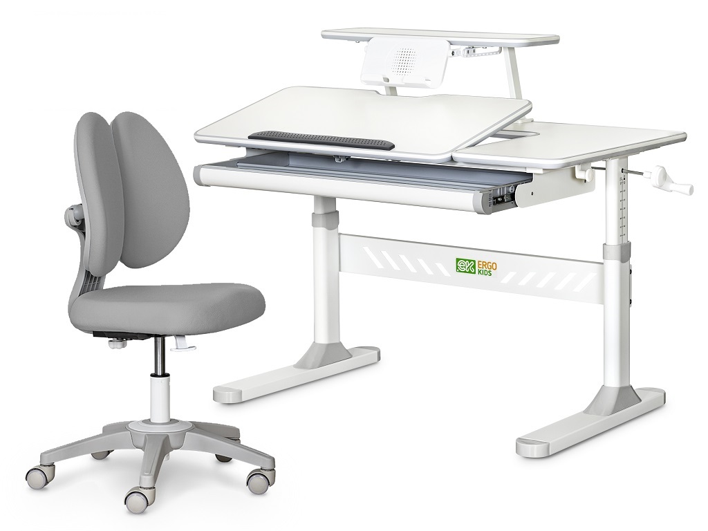 Комплект парта Ergokids TH-320 G (арт. TH-320 W/G + Y-412 Lite G) фото