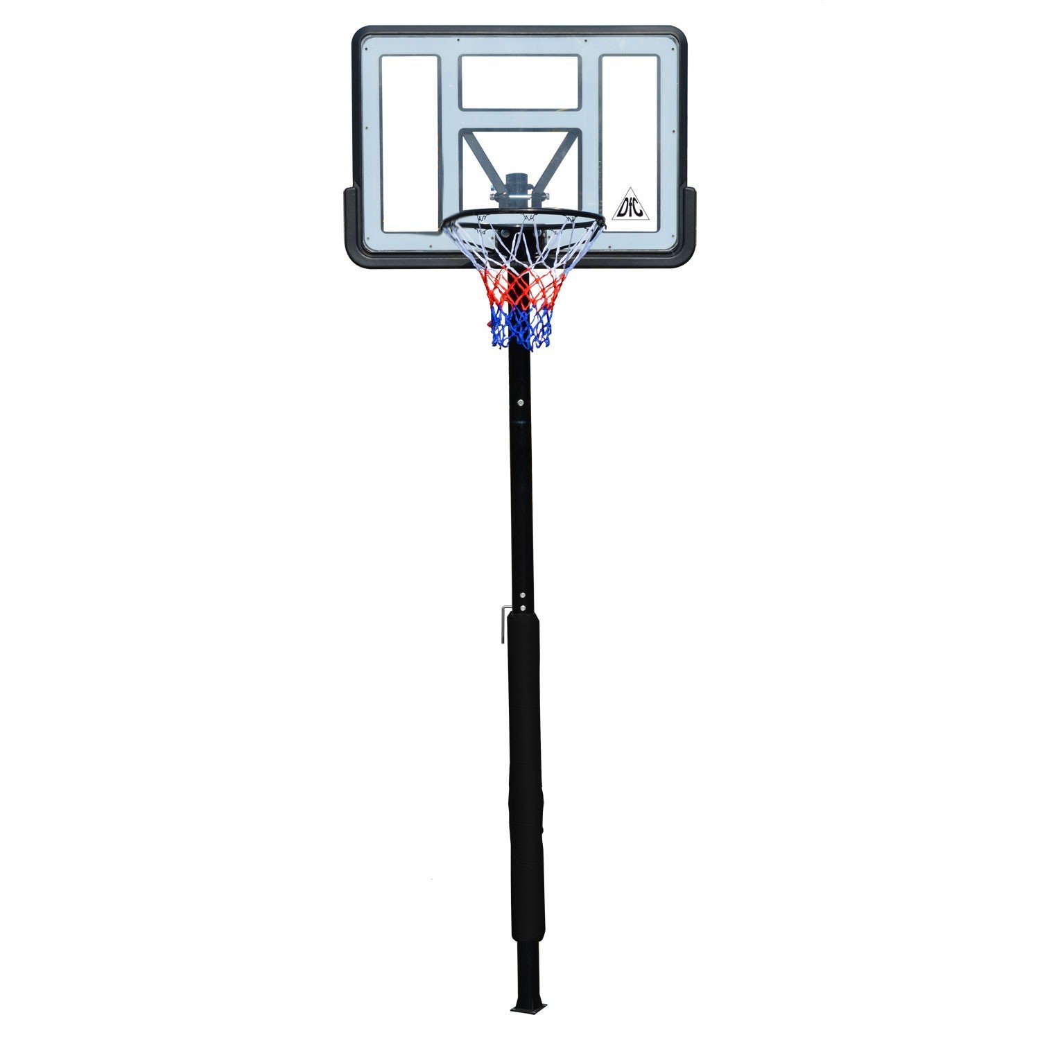 Баскетбольная стационарная стойка DFC ING44P1 112x75cm акрил винт. рег-ка (три короба) фото