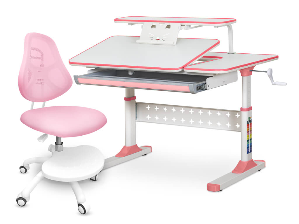 ErgoKids Комплект парта Ergokids TH-320 Pink + кресло ErgoKids Y-400 PN (арт.TH-320 W/PN + Y-400 PN) фото