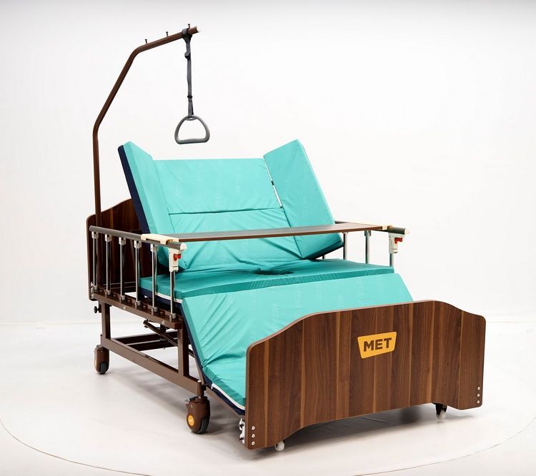 Механическая кровать MET REMEKS XL с переворотом и туалетом, ширина ложа 120 см (арт. 17003) фото