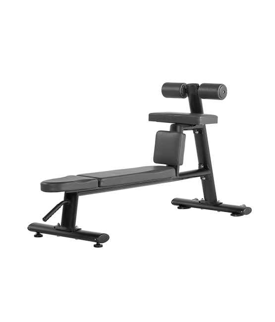 BRONZE GYM H-035 Скамья для скручиваний горизонтальная (ЧЁРНЫЙ) фото