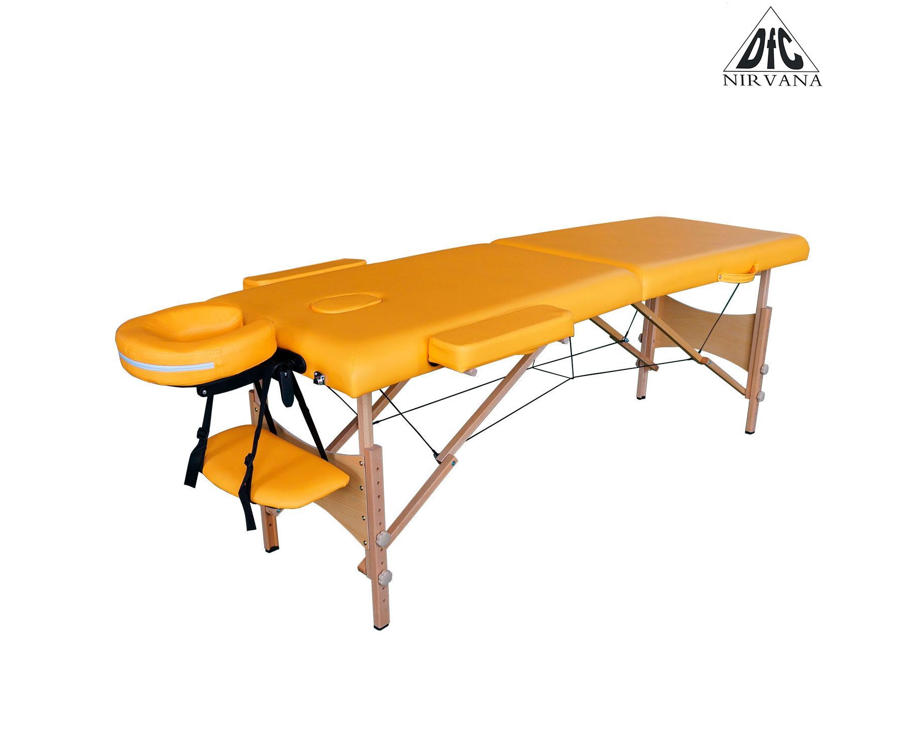 Массажный стол DFC NIRVANA, Optima, дерев. ножки, цвет горчичный (Mustard) фото
