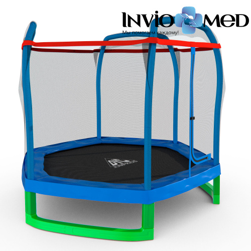 Батут DFC JUMP KIDS 7' синий, сетка (210см) фото фото 4 Батут DFC JUMP KIDS 7' синий, сетка (210см) фото фото 4