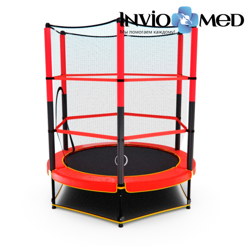 Батут DFC TRAMPOLINE-RED 55 дюймов с сеткой фото фото 4 Батут DFC TRAMPOLINE-RED 55 дюймов с сеткой фото фото 4