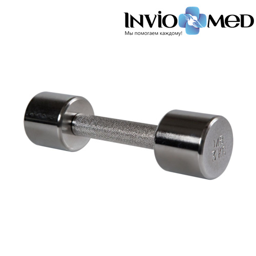 Гантель хромированная, 3 кг фото фото 2