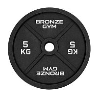Диск олимпийский BRONZE GYM чугунный 5 кг фото