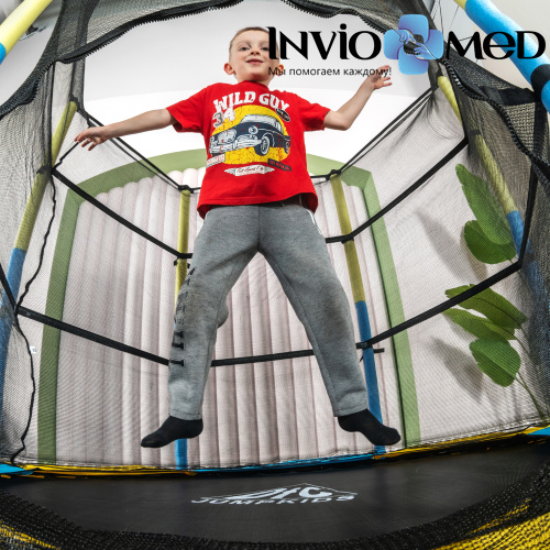 Батут DFC JUMP KIDS 55" желт/син, сетка (137см) фото фото 11 Батут DFC JUMP KIDS 55" желт/син, сетка (137см) фото фото 11