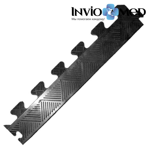 Бордюр резиновый для коврика, черный, толщина 12 мм фото