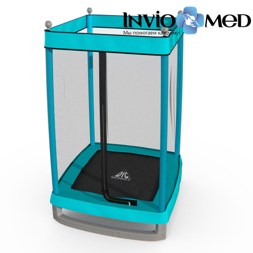 Батут DFC MONKEY 50х50", син/зел, сетка (127х127см) фото