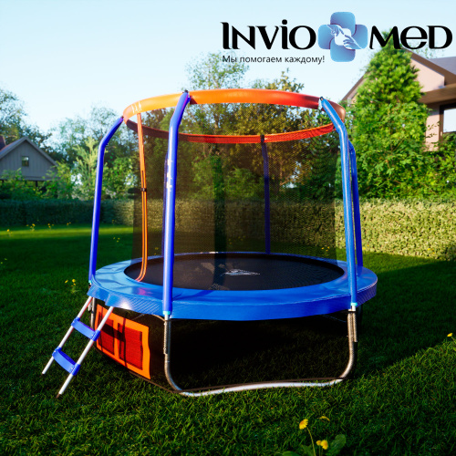 Батут DFC JUMP BASKET 8ft внутр.сетка, лестница (244cм) фото фото 8 Батут DFC JUMP BASKET 8ft внутр.сетка, лестница (244cм) фото фото 8