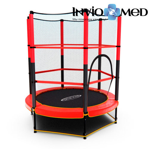Батут DFC TRAMPOLINE-RED 55 дюймов с сеткой фото фото 3 Батут DFC TRAMPOLINE-RED 55 дюймов с сеткой фото фото 3