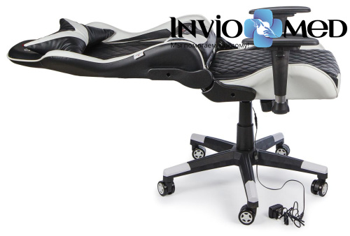 Вибромассажное кресло Calviano 1586 (черно-белое) фото фото 5