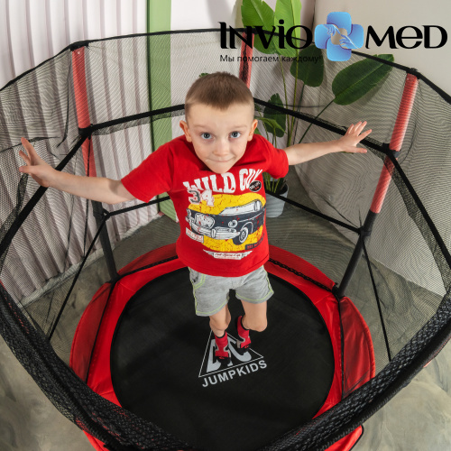 Батут DFC JUMP KIDS 55" красн/сер, сетка (137см) фото фото 13 Батут DFC JUMP KIDS 55" красн/сер, сетка (137см) фото фото 13