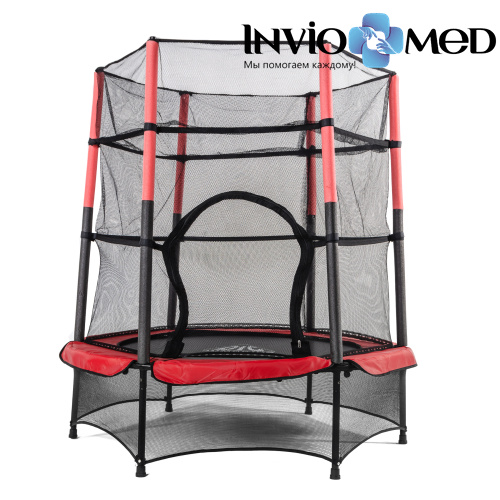 Батут DFC JUMP KIDS 55" красн/сер, сетка (137см) фото фото 3 Батут DFC JUMP KIDS 55" красн/сер, сетка (137см) фото фото 3