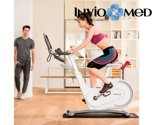 Велотренажер YESOUL Smart Spinning bike V1 PLUSE белый фото