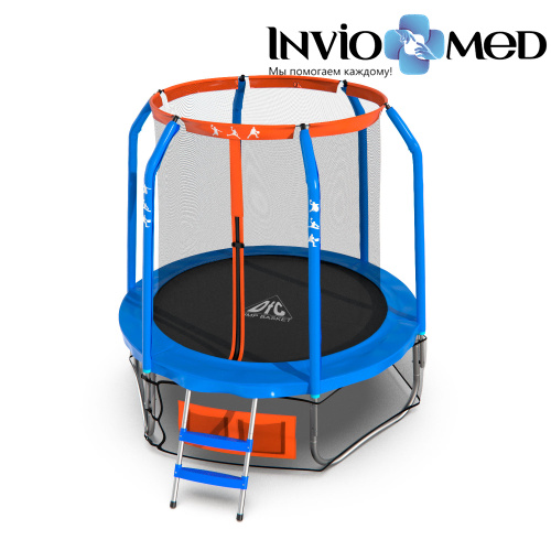 Батут DFC JUMP BASKET 6ft внутр.сетка, лестница (183cм) фото Батут DFC JUMP BASKET 6ft внутр.сетка, лестница (183cм) фото
