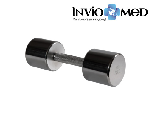 Гантель хромированная, 8 кг фото