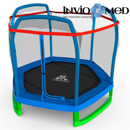 Батут DFC JUMP KIDS 7' синий, сетка (210см) фото фото 2 Батут DFC JUMP KIDS 7' синий, сетка (210см) фото фото 2