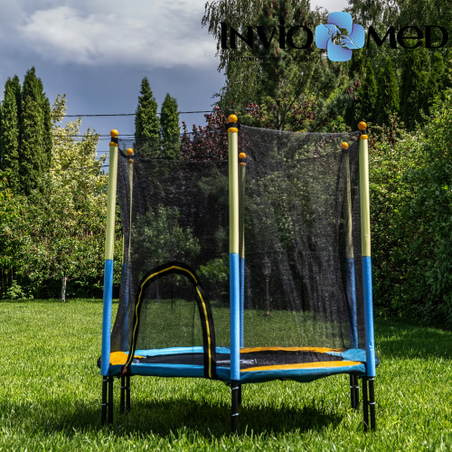 Батут DFC JUMP KIDS 60" желт/син, сетка (150см) фото фото 5