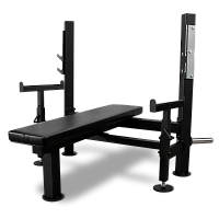 Скамья для жима лёжа со страховочными упорами BRONZE GYM PARTNER ML-902 фото