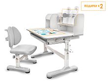 Mealux EVO Комплект мебели (столик + стульчик) Mealux EVO Panda XL grey (арт. BD-29 G) фото