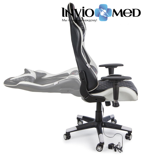 Вибромассажное кресло Calviano 1586 (черно-белое) фото фото 9