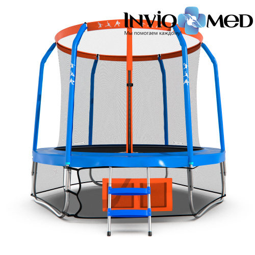 Батут DFC JUMP BASKET 8ft внутр.сетка, лестница (244cм) фото фото 3 Батут DFC JUMP BASKET 8ft внутр.сетка, лестница (244cм) фото фото 3