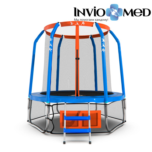 Батут DFC JUMP BASKET 6ft внутр.сетка, лестница (183cм) фото фото 3 Батут DFC JUMP BASKET 6ft внутр.сетка, лестница (183cм) фото фото 3