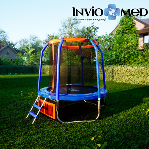 Батут DFC JUMP BASKET 6ft внутр.сетка, лестница (183cм) фото фото 8 Батут DFC JUMP BASKET 6ft внутр.сетка, лестница (183cм) фото фото 8