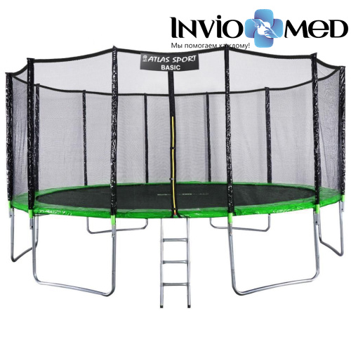Батут Atlas Sport 490 см (16ft) Basic GREEN фото Батут Atlas Sport 490 см (16ft) Basic GREEN фото