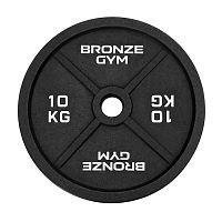 Диск олимпийский BRONZE GYM чугунный 10 кг фото